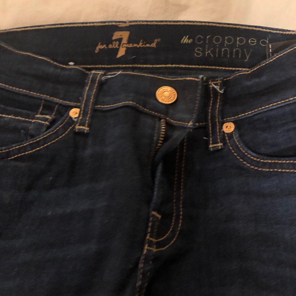 7 for all mankind cropped skinny 26” inseam sz 24